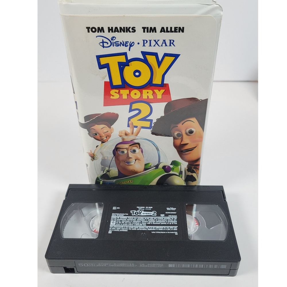 Disney Pixar Toy Story 2 VHS Movie Tom Hanks Tim Allen White Clamshell Case